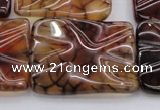 CAG6086 15.5 inches 30*30mm wavy square dragon veins agate beads