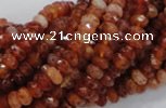 CAG611 15.5 inches 4*6mm faceted rondelle natural fire agate beads