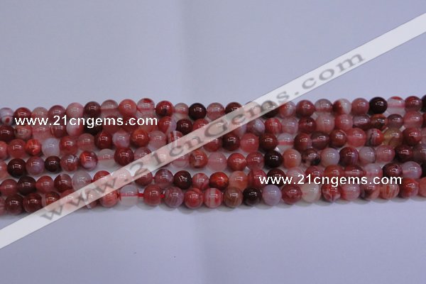 CAG6111 15.5 inches 6mm round south red agate gemstone beads