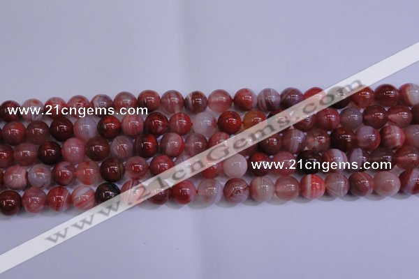 CAG6112 15.5 inches 8mm round south red agate gemstone beads