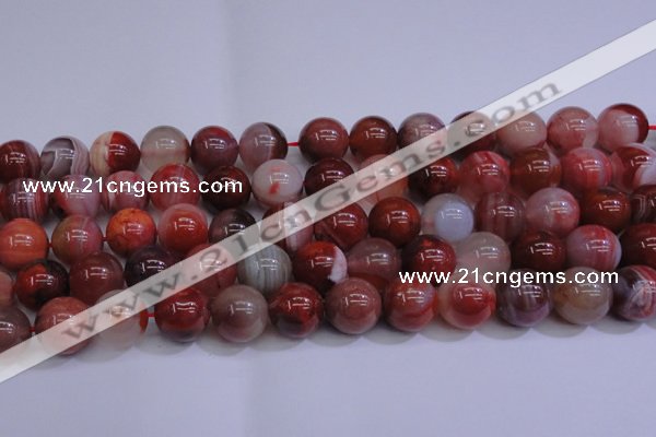 CAG6114 15.5 inches 12mm round south red agate gemstone beads