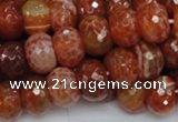 CAG613 15.5 inches 10*14mm faceted rondelle natural fire agate beads