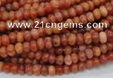 CAG614 15.5 inches 4*6mm rondelle natural fire agate beads