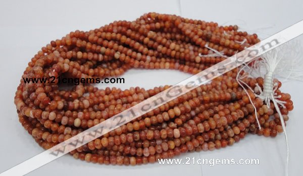 CAG614 15.5 inches 4*6mm rondelle natural fire agate beads