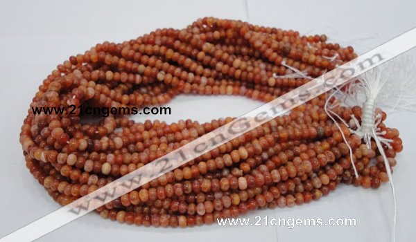 CAG615 15.5 inches 4*8mm rondelle natural fire agate beads