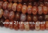 CAG616 15.5 inches 6*10mm rondelle natural fire agate beads