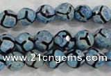 CAG6160 15 inches 8mm faceted round tibetan agate gemstone beads