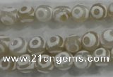 CAG6171 15 inches 10mm faceted round tibetan agate gemstone beads