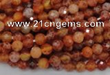 CAG619 15.5 inches 6mm faceted round natural fire agate beads