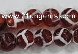 CAG6201 15 inches 10mm faceted round tibetan agate gemstone beads