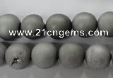 CAG6223 15 inches 10mm round plated druzy agate beads wholesale
