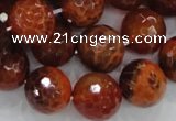 CAG626 15.5 inches 20mm faceted round natural fire agate beads