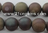 CAG6294 15 inches 12mm round plated druzy agate beads wholesale