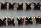 CAG6362 15 inches 8mm faceted round tibetan agate gemstone beads