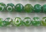 CAG6392 15 inches 10mm faceted round tibetan agate gemstone beads