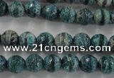 CAG6406 15 inches 8mm faceted round tibetan agate gemstone beads