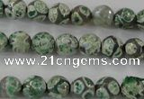 CAG6409 15 inches 8mm faceted round tibetan agate gemstone beads