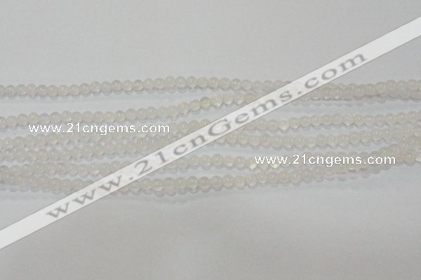 CAG6500 15.5 inches 4mm round Brazilian white agate beads