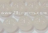 CAG6505 15.5 inches 14mm round Brazilian white agate beads