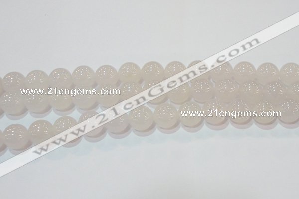 CAG6505 15.5 inches 14mm round Brazilian white agate beads