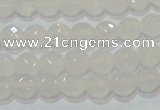 CAG6511 15.5 inches 6mm faceted round Brazilian white agate beads