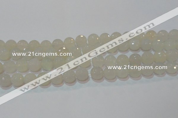 CAG6516 15.5 inches 16mm faceted round Brazilian white agate beads