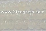 CAG6522 15.5 inches 6*10mm rondelle Brazilian white agate beads