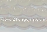 CAG6525 15.5 inches 8*12mm rice Brazilian white agate beads