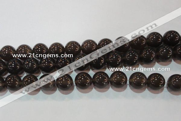 CAG6532 15.5 inches 18mm round Brazilian grey agate beads