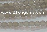 CAG6535 15.5 inches 4mm faceted round Brazilian grey agate beads