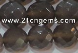 CAG6540 15.5 inches 18mm faceted round Brazilian grey agate beads