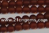 CAG6552 15.5 inches 6mm round matte red agate beads wholesale