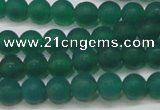 CAG6567 15.5 inches 6mm round matte green agate beads wholesale