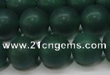 CAG6571 15.5 inches 12mm round matte green agate beads wholesale