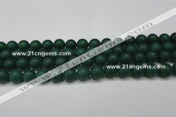 CAG6571 15.5 inches 12mm round matte green agate beads wholesale