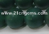 CAG6573 15.5 inches 16mm round matte green agate beads wholesale