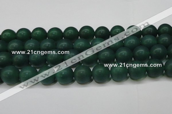 CAG6573 15.5 inches 16mm round matte green agate beads wholesale