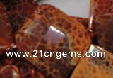 CAG659 15.5 inches 40*40mm faceted rhombic natural fire agate beads