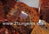 CAG659 15.5 inches 40*40mm faceted rhombic natural fire agate beads