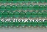 CAG6600 15.5 inches 2mm round green agate gemstone beads