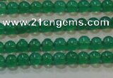 CAG6601 15.5 inches 2mm round green agate gemstone beads