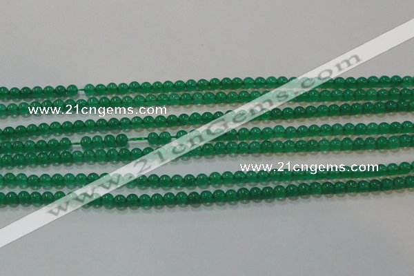 CAG6601 15.5 inches 2mm round green agate gemstone beads