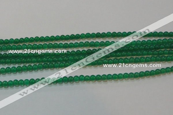 CAG6602 15.5 inches 3mm round green agate gemstone beads