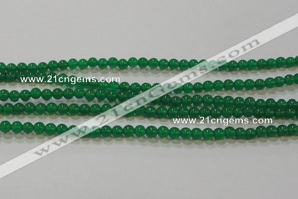 CAG6603 15.5 inches 4mm round green agate gemstone beads