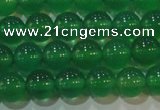 CAG6604 15.5 inches 6mm round green agate gemstone beads