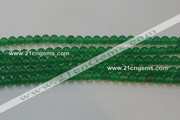 CAG6604 15.5 inches 6mm round green agate gemstone beads