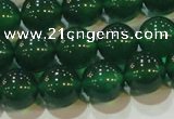 CAG6606 15.5 inches 10mm round green agate gemstone beads