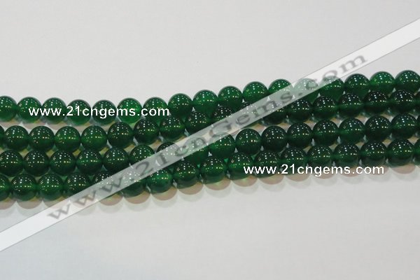 CAG6606 15.5 inches 10mm round green agate gemstone beads