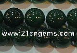 CAG6607 15.5 inches 12mm round green agate gemstone beads