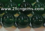 CAG6608 15.5 inches 14mm round green agate gemstone beads